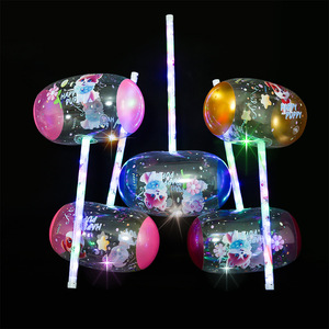 Marteau gonflable lumineux transparent en PVC, jouet anti-stress pour enfants, idéal pour les marchés nocturnes - Product Image 3