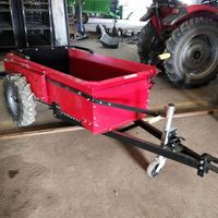 Épandeur de fumier autoporté rouge compact, remorques pour tracteurs, épandeur d'engrais organique entraîné par tracteur, 3,5 kW, largeur d'épandage de 1,2 m