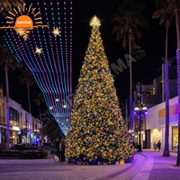 Arbre de Noël géant imperméable pour l'extérieur, décoration de Noël personnalisée avec LED, arbre de Noël commercial pour centre commercial, place publique, événement en ville
