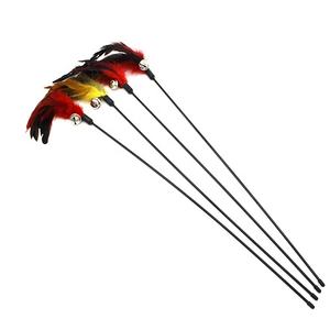 Varitas de Plástico con Plumas para Gatos, Juguete Divertido con Plumas de Colores Aleatorios, Venta al por Mayor - Product Image 4