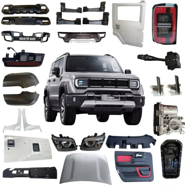 Car Auto Body Parts Radiator Triangular Mirror Front Bumpers Kit Reverse Mirror Triangle Fog Lamp Decorative Strip For BAIC BJ30