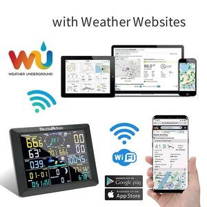Digital Smart Indoor Outdoor Automático Sem Fio Profissional Temperatura Rain Gauge Estação Meteorológica Com Direção De Velocidade Do Vento - Product Image 2