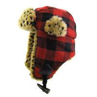 Chapeau d'hiver russe trappeur de ski à oreillettes pour garçons filles tissu imperméable sport pêche fêtes enfants