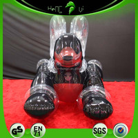 Jouet gonflable transparent en PVC en forme de chien, de mouton ou de chèvre de dessin animé à chevaucher de Hongyi