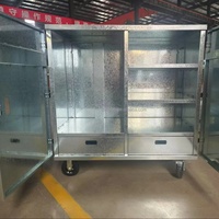 Armoire à selles en acier DSB pour sports équestres, rangement pour équipement de chevaux, verrouillable avec roues et pieds, revêtement poudré gris