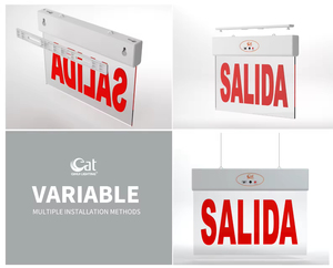 3W Đỏ/Xanh hai màu thoát hiểm khẩn cấp dấu hiệu vật liệu chống cháy biểu tượng tùy chỉnh tường/trần gắn - Product Image 4