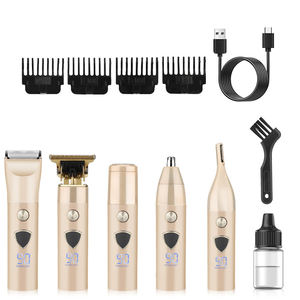 Kit de toilettage de <span class=keywords><strong>barbe</strong></span> pour hommes, 5 en 1, rechargeable, rasoir électrique portable, tondeuse à cheveux - Product Image 5