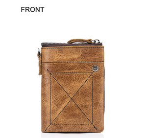 Portafogli in pelle da 14 <span class=keywords><strong>carte</strong></span> vintage con tasche bifold in pelle per uomo - Product Image 3