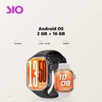 Jam Tangan Pintar Global Bands 4G Layar 2,06 Inci SL8541 2GB+16GB Slot Kartu SIM Tersembunyi Kamera Putar 200W Pengisian Daya Cepat