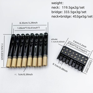 Juego de Puente para Guitarra Eléctrica de 8 Cuerdas sin Cabezal, Premium, Completo, con Herrajes Superiores e Inferiores, Accesorios para Guitarra - Product Image 2