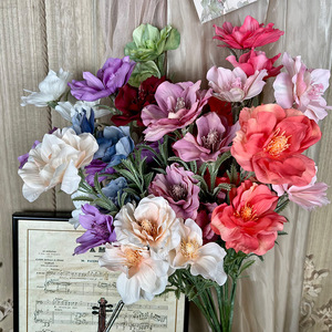 <b>Artificial</b> Anemones Silk <b>Flower</b> Arrangement Wedding Decor High End Floor <b>Display</b> Injection Molding China Made - Product Image 1