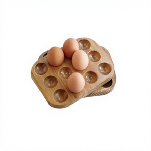 Ustensiles de cuisine d'hôtel Plateau à œufs en bois de la plus haute qualité Accessoires de table Plateau de rangement des œufs à des prix raisonnables - Product Image 1