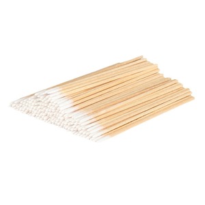 Hisopos de algodón de 4 pulgadas con puntas finas para maquillaje permanente, delineador de ojos, herramientas de belleza, 100 unidades, cabezal pequeño de doble capa - Product Image 5