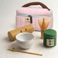 Personnalisation directe d'usine, fouet en bambou portable, boîte cadeau matcha avec sac de voyage, OEM ODM