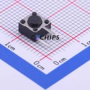 TS-KG02VA Tactile Switch Through hole Component (THT),6x6mm Switch Single Pole Single Throw Round Button 1.6N Right Angle Insert - Product Image 1