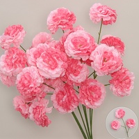 Fleurs artificielles en soie rose pour mariage, fournitures florales faites à la main, tiges individuelles et bouquets pour allée de cérémonie et Saint-Valentin, vente en gros