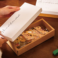 Boîte cadeau en papier pour pâtisseries, emballage alimentaire de qualité pour biscuits, nougats, toffees, rouleaux de riz et autres friandises