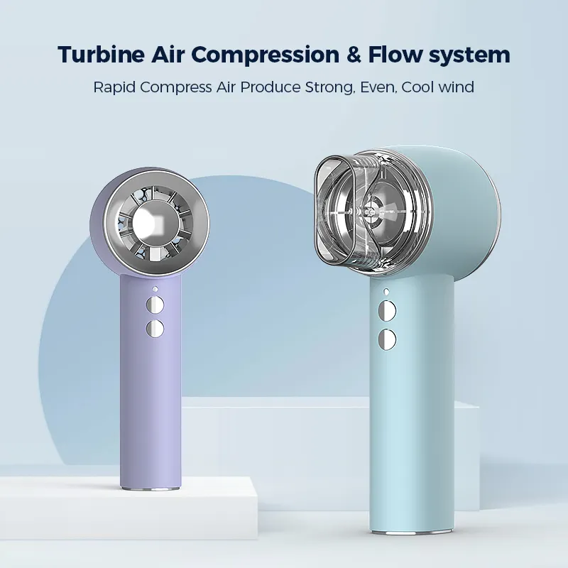 2024 여름 참신 선물 미니 작은 USB 휴대용 팬 고속 헤어 드라이어 여행 야외 팬 캔디 컬러 퍼플
