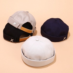 Nouveau chapeau de propriétaire pour hommes printemps <span class=keywords><strong>et</strong></span> été rue tendance Melon chapeau de fourrure rétro sans bord métal Standard marin peintre chapeau femmes - Product Image 2
