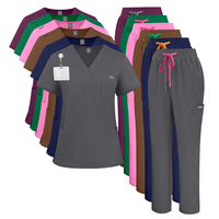 Ensembles de blouses médicales unisexes à col en V en tissu peigné personnalisé pour le personnel soignant, vente en gros, prix direct usine, nouveauté, promotion