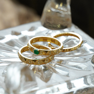 Aazuo, joyería fina auténtica, anillos de oro amarillo macizo de 18 quilates, conjunto de anillos de moda con diamantes naturales, regalo para uso diario de mujer, Au750 - Product Image 4
