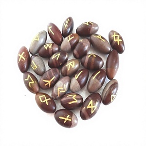 Set de Runas de Piedras Preciosas Mixtas, Runas Elder Futhark Grabadas, Piedras de Cristal Talladas a Mano, Set de Sanación Feng Shui - Product Image 6