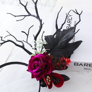 Accessori per Capelli per Festa di Halloween, Fascia con Fiori Artificiali, Cerchietto per Bambini, Fascia per Capelli da Fantasma per Cosplay - Product Image 4