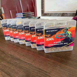 <span class=keywords><strong>Cadena</strong></span> de bicicleta de 11 velocidades para bicicleta de montaña <span class=keywords><strong>MTB</strong></span>, <span class=keywords><strong>cadena</strong></span> <span class=keywords><strong>dorada</strong></span> semihueca completamente hueca, 116 enlaces - Product Image 6