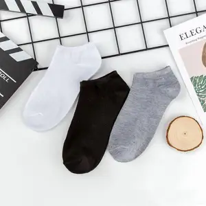 Wholesale Men's Solid Color Ankle Casual Socks Sweat-absorbing Socks Summer Thin Low-cut Invisible Socks