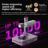 Machine de gravure laser UV portable DAJA A1, mini marqueur laser UV pour la gravure sur cristal, verre, métal, acrylique, bois, cuir, plastique