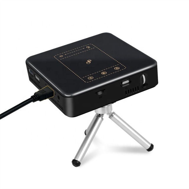 Native Mini LED DLP Pocket 150ANSI Built-in Battery Outdoor Smart Android 7.1 WiFi 5G Mini 4K Projector for Home Camping