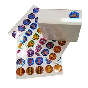 Customized Hot Sale Printed Color Round Stickers Waterproof Plastic Trademark Labels Sticker Self Adhesive