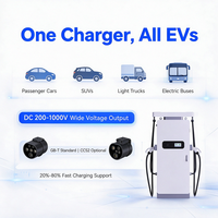 Chargeur rapide DC haute puissance 80kW-200kW pour véhicules électriques, modèles B et C, borne de recharge au sol pour véhicules électriques, EVSE, stationnement commercial