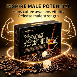 กาแฟผงเพิ่มพลังสำหรับผู้ชาย OEM ODM สูตรเฉพาะ 100 กรัม 20 ซอง ผสมสมุนไพรแบบดั้งเดิม เครื่องดื่มสำเร็จรูปเพื่อสุขภาพประจำวัน - Product Image 1