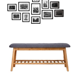 Chaise moderne pour changer de chaussures, rangement, banc à chaussures <span class=keywords><strong>d</strong></span>'<span class=keywords><strong>entrée</strong></span> <span class=keywords><strong>avec</strong></span> siège, banc à chaussures en bambou, meubles de salon - Product Image 2