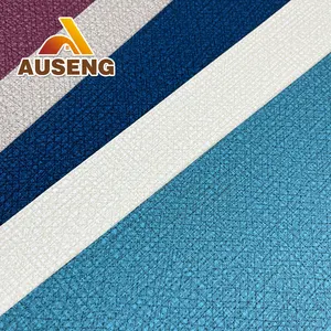 3D Embossed Textured Interior PVC Wallpaper ASTM E84 Class A Certification Hotel Vinyl Wallcovering