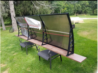 Auvent professionnel durable en polycarbonate pour protection contre la pluie, idéal pour patio extérieur et balcon - Pergola moderne en plaque solide pour porte
