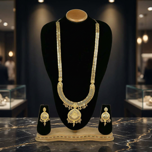 Wholesale 14K 18K 24K Gold Filled Forming Long Jewelry Set, Fashion Necklaces, Traditional Floral Design Long <b>Bridal</b> Jewelry Set - Product Image 2