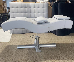 Cama <span class=keywords><strong>de</strong></span> <span class=keywords><strong>Belleza</strong></span> Plateada para Salón <span class=keywords><strong>de</strong></span> <span class=keywords><strong>Belleza</strong></span>, Moderna, con Altura Ajustable, Curva, para Tratamientos Faciales <span class=keywords><strong>y</strong></span> <span class=keywords><strong>de</strong></span> Pestañas, con Conjunto <span class=keywords><strong>de</strong></span> Silla - Product Image 3