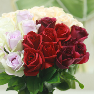 กลีบกุหลาบชุ่มชื้นเคทบางนุ่มจำลองระดับของการจัดดอกไม้จำลองสูง - Product Image 3