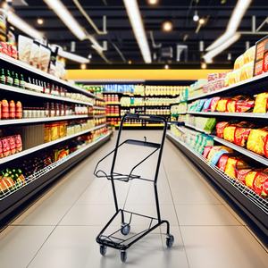 ตะกร้าช้อปปิ้งลวดโลหะ2ชั้นสำหรับร้านขายของชำและร้านค้าปลีก - Product Image 1