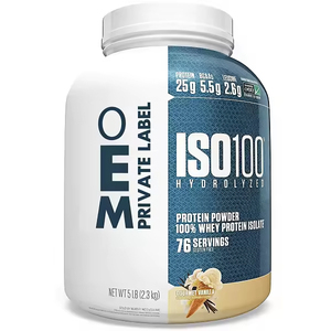 Suplemento Deportivo para Adultos OEM, Proteína de Suero de Leche 100% <span class=keywords><strong>ISO</strong></span>, 25 g de Proteína de Suero de Leche Aislada Hidrolizada con Creatina - Product Image 1