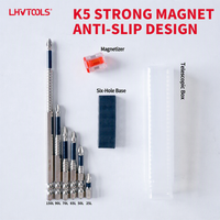 LJ-01-17 K5 Embout de tournevis Phillips antidérapant 25-150mm à double fente, oxyde noir, magnétique, DIY, pack OEM