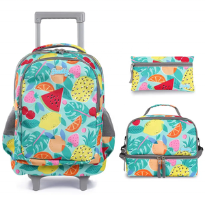 Nouveau style <span class=keywords><strong>licorne</strong></span> tige de traction sac <span class=keywords><strong>à</strong></span> dos ensemble pour filles école roulant mode haute qualité trois pièces chariot sac - Product Image 5