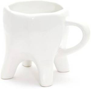 Custom Ceramic White Coffee <strong>Mug</strong> Tooth Shaped Pottery Crazy <strong>Mugs</strong>