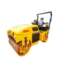 Rouleau compresseur à double tambour XMR60E d'occasion en bon état, moteur puissant 4,4 kW, vente chaude