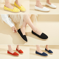 XRH Espadrilles hommes femmes couleur unie Espadrilles chaussures Lofar uni respirant Mules décontractées maille chaussures plates