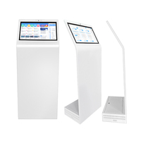 Écran tactile interactif lcd, machine d'interrogation de la queue de l'écran Horizontal sur pied