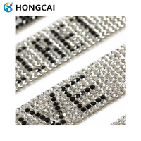 Haute qualité strass chaîne bricolage vêtement accessoire vêtements bandoulière thermofusible décoratif 23mm strass sangle