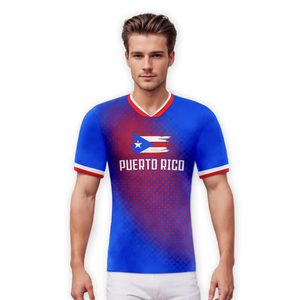 Camiseta de Fútbol Personalizada de Puerto Rico Sublimada para Fanáticos, Número Personalizado, Uniforme de Fútbol de Secado Rápido, Kit de Fútbol por Sublimación - Product Image 4
